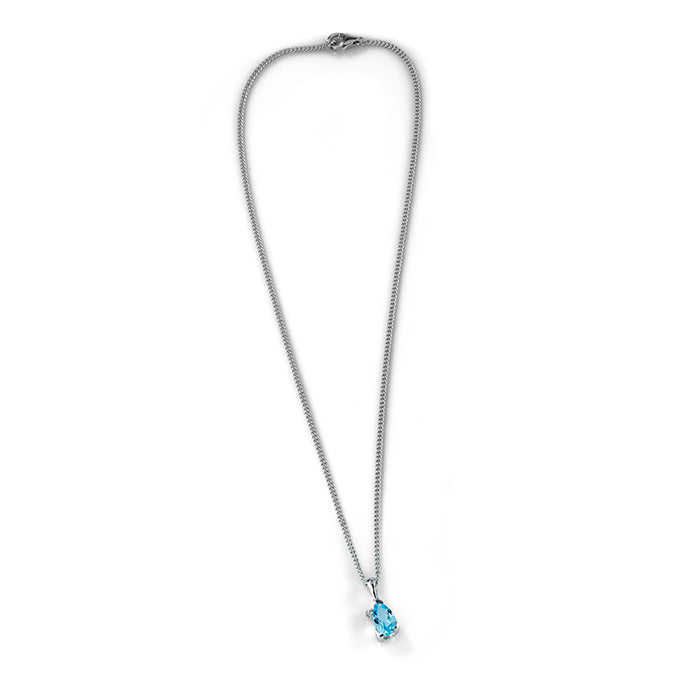 PENDANT Blue Topaz with chain